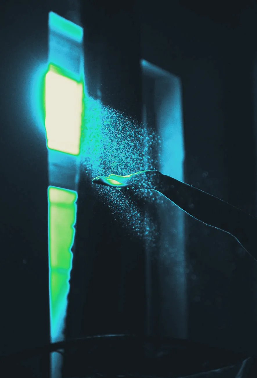 A sunbeam crossing a living room, dust visible in the light