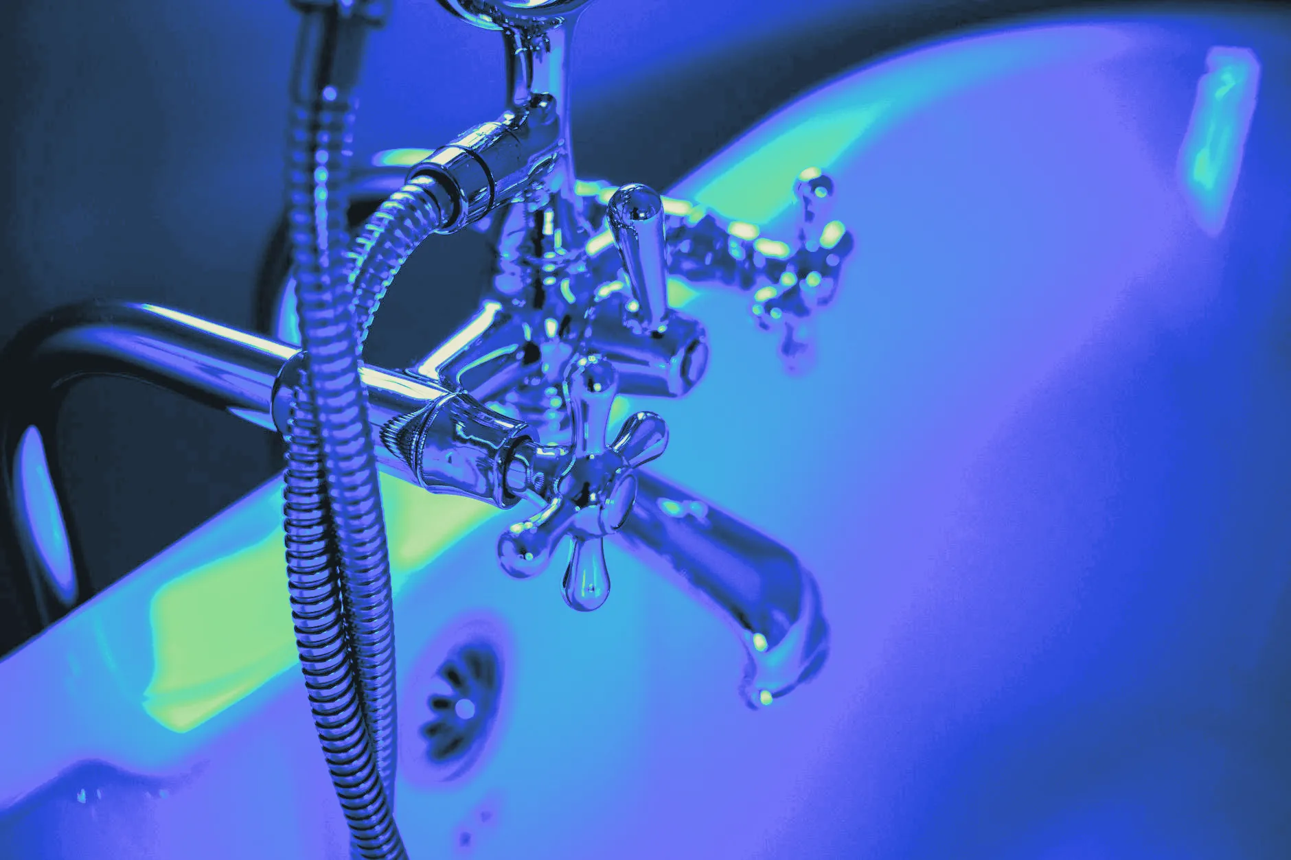 A chrome bathroom fixture cleaned to a shine