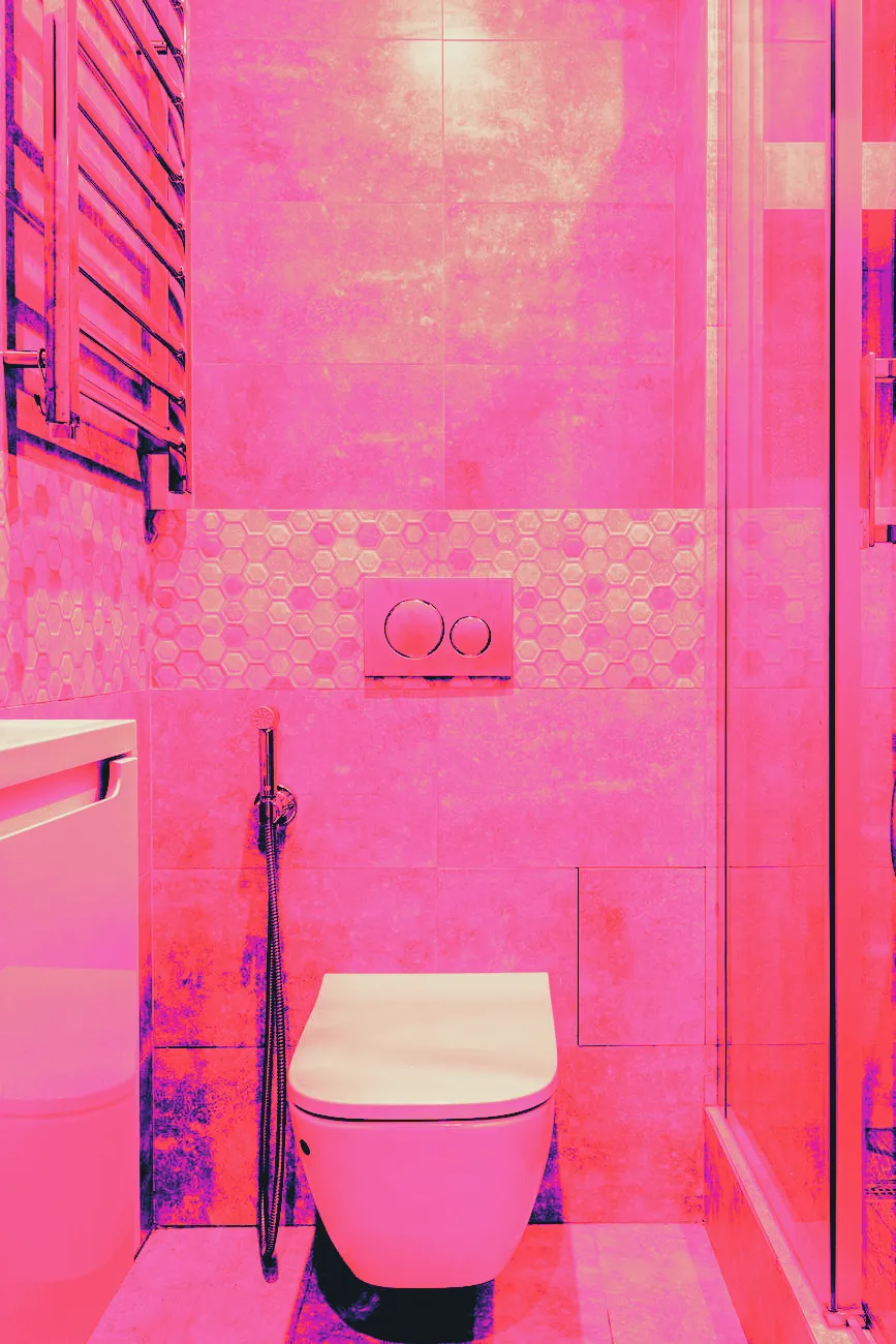A modern bidet fixture in a bathroom, close up